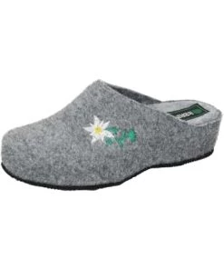 Schlussverkauf 👏 Clogs & Pantoletten Dr. BRINKMANN Klassische Hausschuhe In Hellgrau Günstig Kaufen 😉