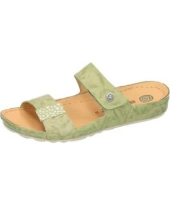 Aktion 😍 Clogs & Pantoletten Dr. BRINKMANN Komfort-Pantoletten In Grün Günstig Kaufen 🤩